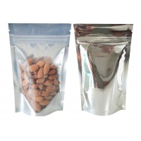 100g Clear / Silver Shiny Stand Up Pouch/Bag with Zip Lock [SP9]