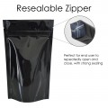 50g Black Shiny Stand Up Pouch/Bag with Zip Lock [WP1]