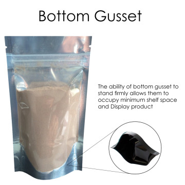 50g Clear / Black Shiny Stand Up Pouch/Bag with Zip Lock [WP1]