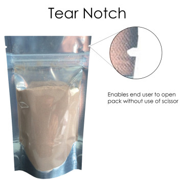 50g Clear / Silver Shiny Stand Up Pouch/Bag with Zip Lock [WP1]