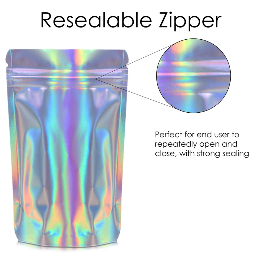 buy online 500g Holographic Stand Up Pouch/Bag with Zip Lock [SP5]