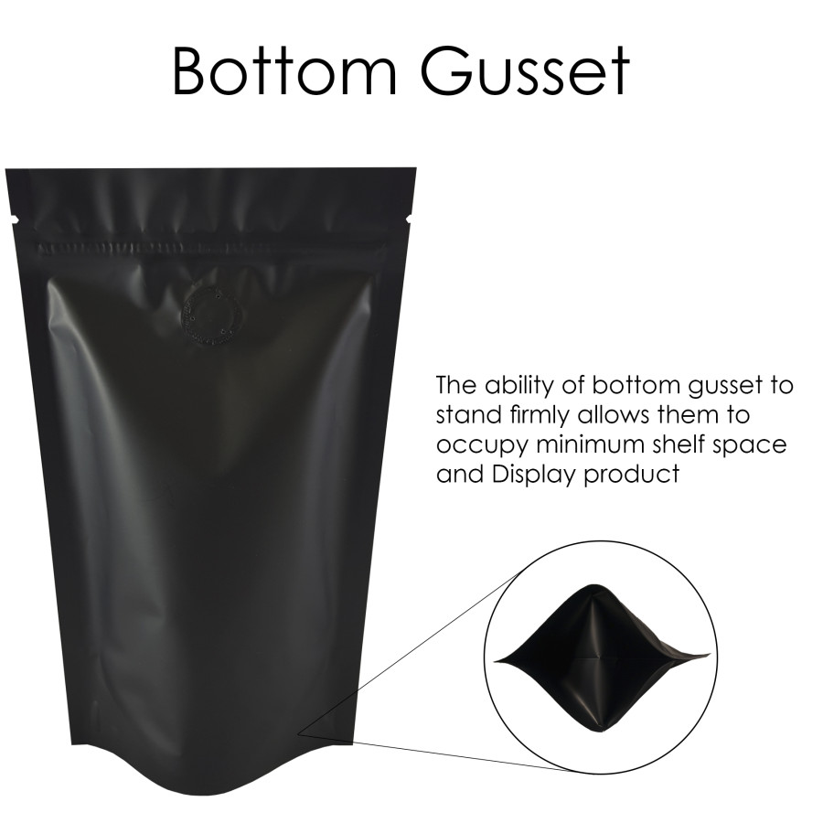 Matte black ziplock bags store