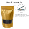 250g Window Gold Matt Stand Up Pouch/Bag with Zip Lock [SP4]