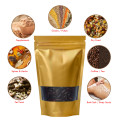 250g Window Gold Matt Stand Up Pouch/Bag with Zip Lock [SP4]
