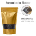250g Window Gold Matt Stand Up Pouch/Bag with Zip Lock [SP4]