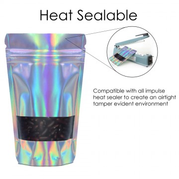 750g Window Holographic Stand Up Pouch/Bag with Zip Lock [SP11]