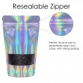 750g Window Holographic Stand Up Pouch/Bag with Zip Lock [SP11]