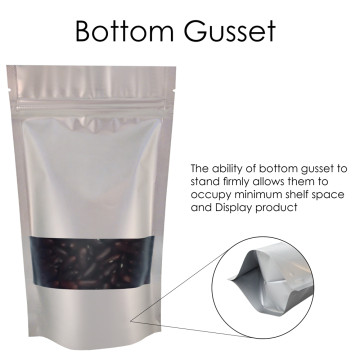 50g Window Silver Matt Stand Up Pouch/Bag with Zip Lock [WP1]