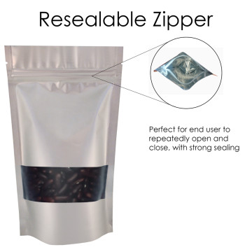 50g Window Silver Matt Stand Up Pouch/Bag with Zip Lock [WP1]