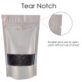 50g Window Silver Matt Stand Up Pouch/Bag with Zip Lock [WP1]