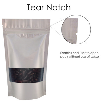 50g Window Silver Matt Stand Up Pouch/Bag with Zip Lock [WP1]