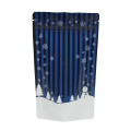19cm x 26cm Christmas Blue Shiny Stand Up Pouch/Bag with Zip Lock [SP5]