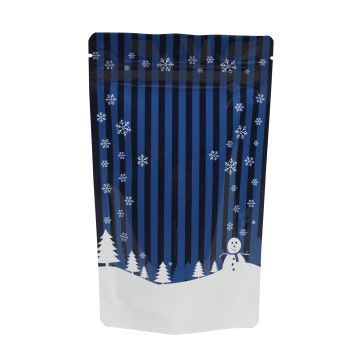 19cm x 26cm Christmas Blue Shiny Stand Up Pouch/Bag with Zip Lock [SP5]