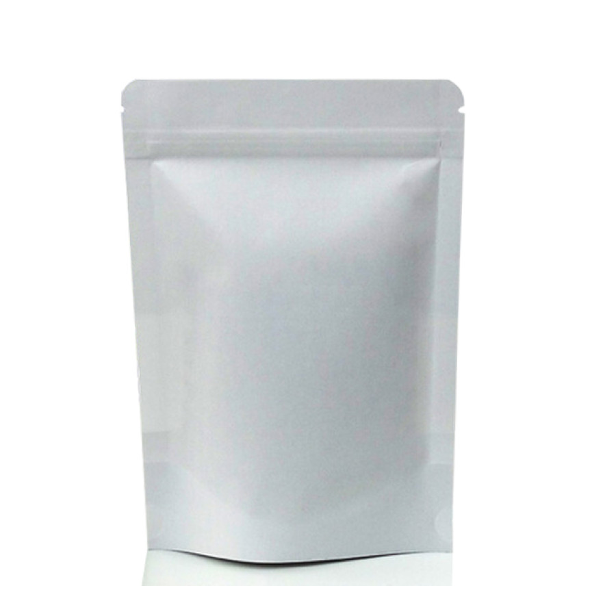 buy online 250g White Paper Stand Up Pouch/Bag with Zip Lock [SP4]