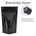 150g Black Shiny Stand Up Pouch/Bag with Zip Lock [SP3]