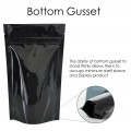 1kg Black Shiny Stand Up Pouch/Bag with Zip Lock [SP6]