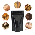 750g Black Shiny Stand Up Pouch/Bag with Zip Lock [SP11]