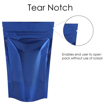 70g Blue Shiny Stand Up Pouch/Bag with Zip Lock [SP2]