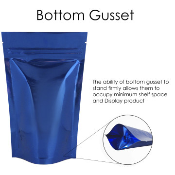 70g Blue Shiny Stand Up Pouch/Bag with Zip Lock [SP2]