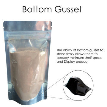 750g Clear / Black Shiny Stand Up Pouch/Bag with Zip Lock [SP11]