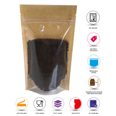40g Kraft Paper One Side Clear Stand Up Pouch/Bag with Zip Lock [SP1]