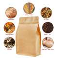 250g Kraft Paper Flat Bottom Pouch/Bag with Zip Lock [FB4]