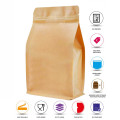 250g Kraft Paper Flat Bottom Pouch/Bag with Zip Lock [FB4]