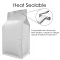 500g White Matt Flat Bottom Stand Up Pouch/Bag with Zip Lock [FB5]