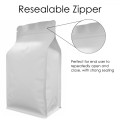 500g White Matt Flat Bottom Stand Up Pouch/Bag with Zip Lock [FB5]