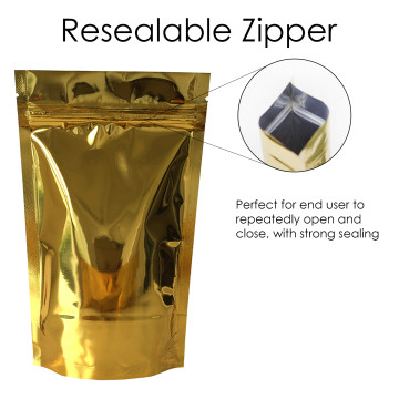 40g Gold Shiny Stand Up Pouch/Bag with Zip Lock [SP1]