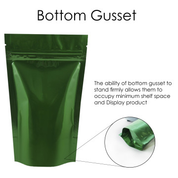 40g Green Shiny Stand Up Pouch/Bag with Zip Lock [SP1]