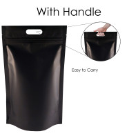 5kg Black Matt With Handle Stand Up Pouch/Bag with Zip Lock [SP8]
