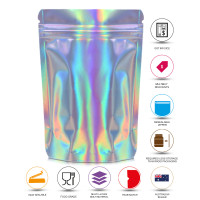 250g Holographic Stand Up Pouch/Bag with Zip Lock [SP4]