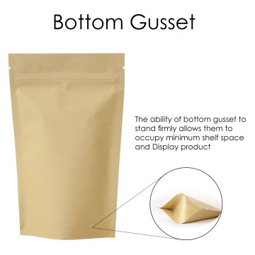 1kg Kraft Paper Stand Up Pouch/Bag with Zip Lock [SP6]