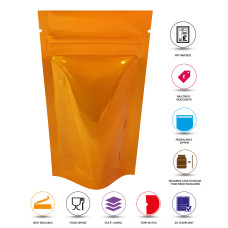 40g Orange Shiny Stand Up Pouch/Bag with Zip Lock [SP1]