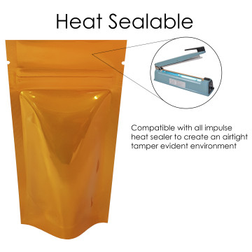 40g Orange Shiny Stand Up Pouch/Bag with Zip Lock [SP1]