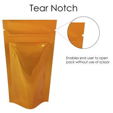 40g Orange Shiny Stand Up Pouch/Bag with Zip Lock [SP1]