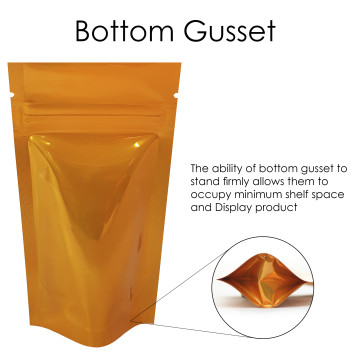 40g Orange Shiny Stand Up Pouch/Bag with Zip Lock [SP1]