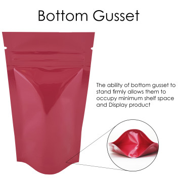 40g Pink Shiny Stand Up Pouch/Bag with Zip Lock [SP1]