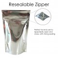 1kg Silver Shiny Stand Up Pouch/Bag with Zip Lock [SP6]