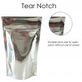 40g Silver Shiny Stand Up Pouch/Bag with Zip Lock [SP1]
