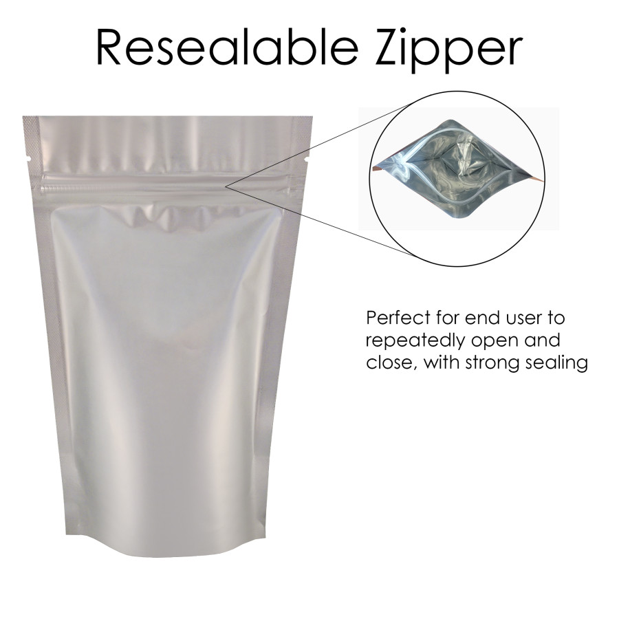 Silver sales zipper pouch