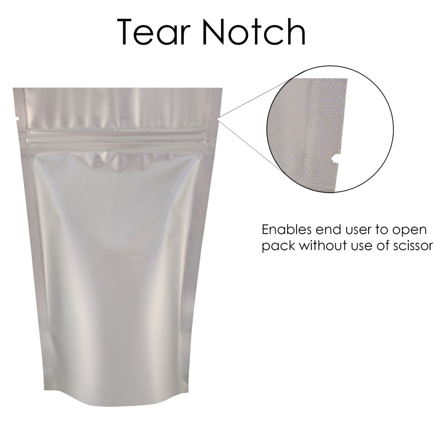 buy online 5kg Silver Matt Stand Up Pouch/Bag with Zip Lock [SP8]