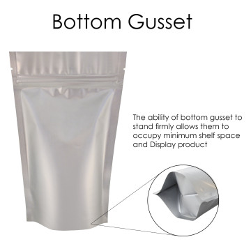 70g Silver Matt Stand Up Pouch/Bag with Zip Lock [SP2]