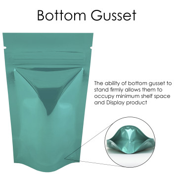 40g Turquoise Shiny Stand Up Pouch/Bag with Zip Lock [SP1]