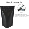 70g Matt Black With Valve Stand Up Pouch/Bag with Zip Lock [SP2]