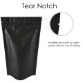 70g Matt Black With Valve Stand Up Pouch/Bag with Zip Lock [SP2]