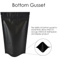 70g Matt Black With Valve Stand Up Pouch/Bag with Zip Lock [SP2]