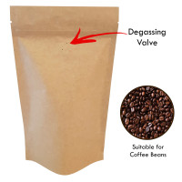 150g Kraft Paper With Valve Stand Up Pouch/Bag with Zip Lock [SP3]