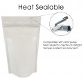 1kg Matt White With Valve Stand Up Pouch/Bag with Zip Lock [SP6]